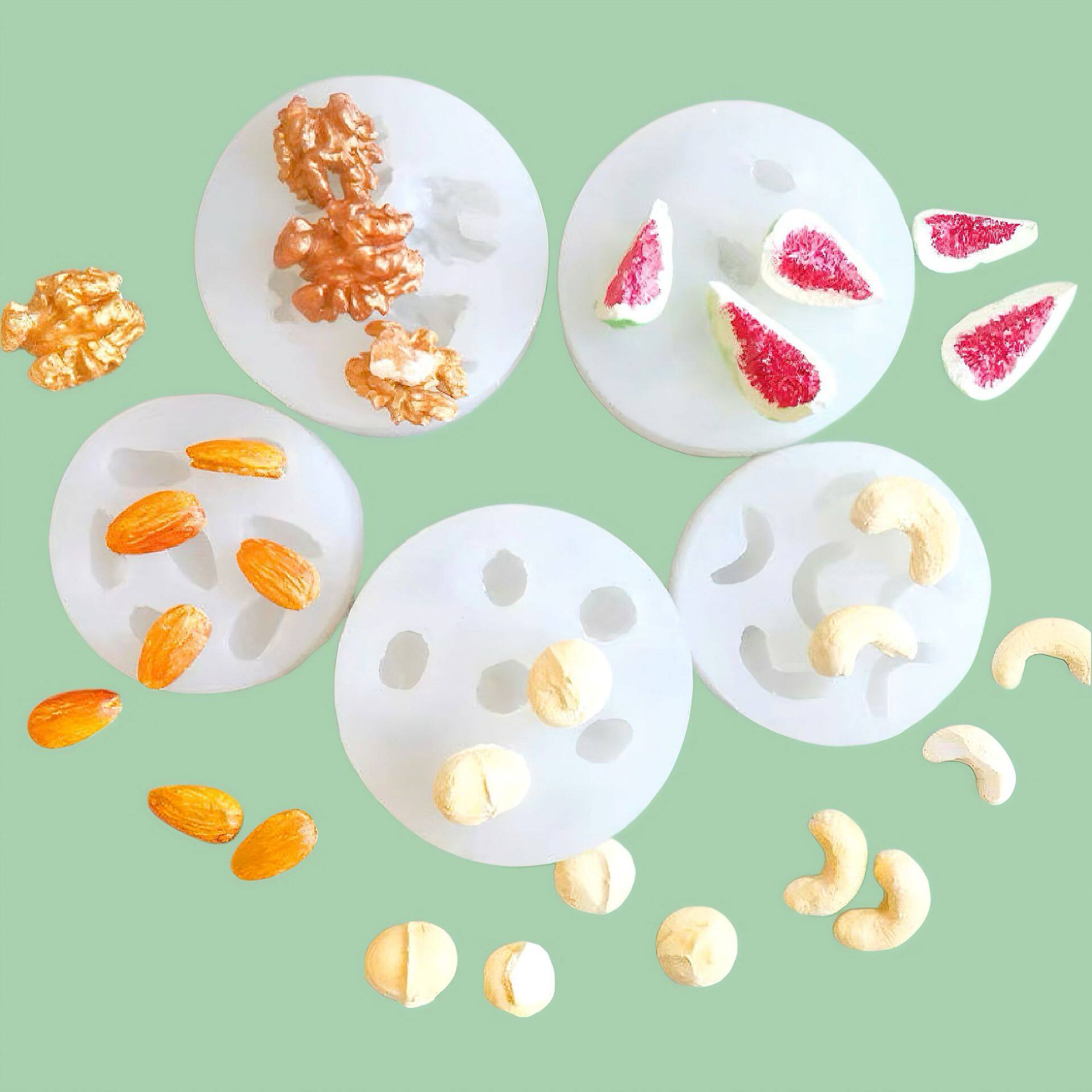 Simulated Nut Dessert Mold Fondant Cake Biscuit Decoration Baking Chocolate Mini Clay DIY Food Toy