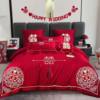 Wedding Bed Four-Piece Set Wedding Big Red Embroider Wedding Room Wedding Supplies Classy Chinese Style Wedding Bedding Set