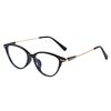 Korean-Style Cat-Eye Frame Glasses for Nearsighted Women, Available with Prescription Lenses, Natural Look, Large Frame, Face-Slimming, Small Eye Frame
