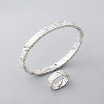 European and American New Style Love Endless Stripesd Strap Bracelet Ring Set Elegant Men and Women High-End Couple Rings