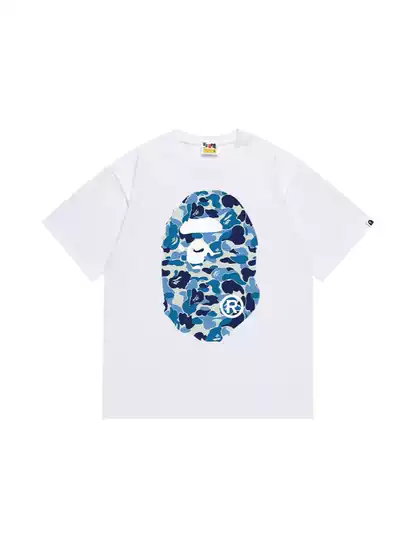 Cross-border wholesale generation ape-man leisure round neck personalized printed T-shirt men and women couples loose short sleeve camouflage fashion brand