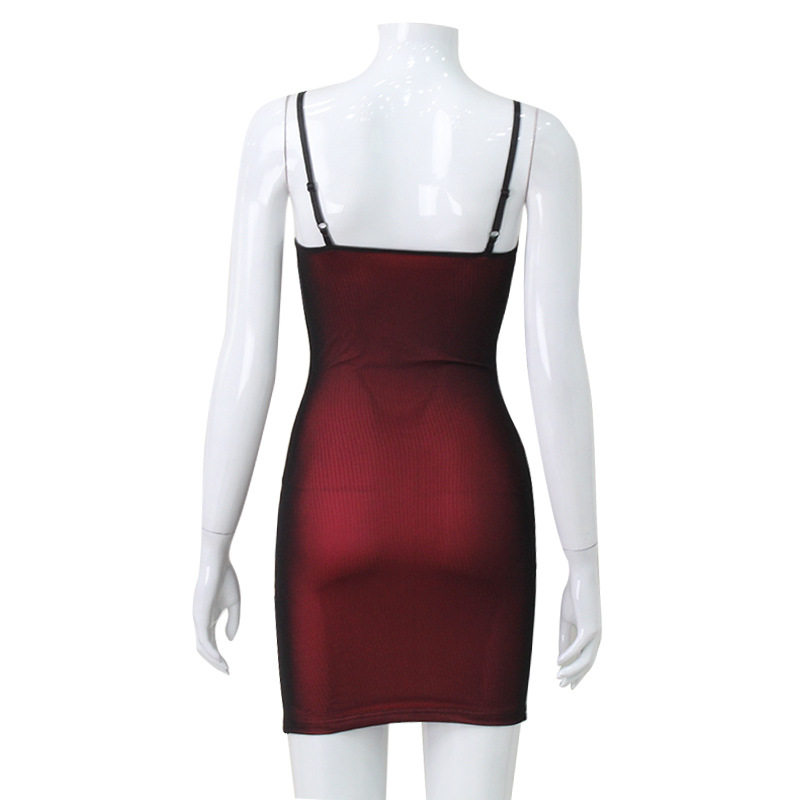 Bodycon Mesh Dress Sexy Fit Open Slit Spaghetti Straps Nightclub Party Wear Wholesale Available