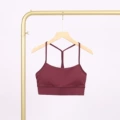 Dark red y-shaped vest