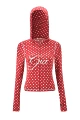 Red polka dot coat