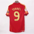 2008 spain home jersey #9 + captain's armband