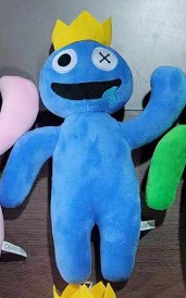 现货跨境新品roblox rainbow friends彩虹伙伴小蓝人公仔毛绒玩具