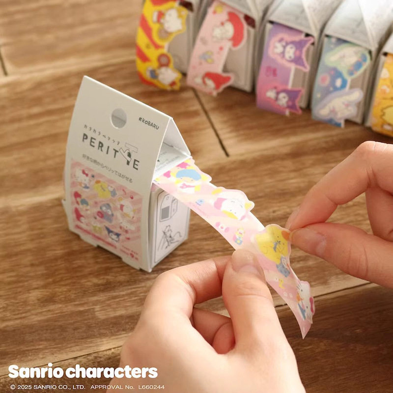 Japanese Cartoon Boxed Tape Pull-Out Roll Tearable Sticker Collage DIY Material Cute Handbook Sealing Sticker 8 Styles