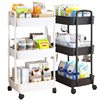 Trolley Storage Rack Floor Multi-layer Mobile Kitchen Vegetable Basket Bathroom Toilet Snack Storage Box Bookshelf Cabinet