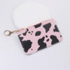 Amazon Cross-Border Cow Print Card Holder, Fashionable and Unique Small Wallet, Pu Keychain, Credit Card Coin Purse, Diamond Pattern
