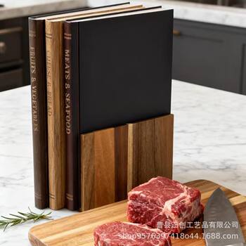 Acacia Wood Cutting Board Creative Book Cutting Board Kitchen Restaurant Decoration Serving Tray Cooked Steak Double-Sided Tray