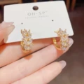 No.9 zircon wheat ear buckle (real gold plating)