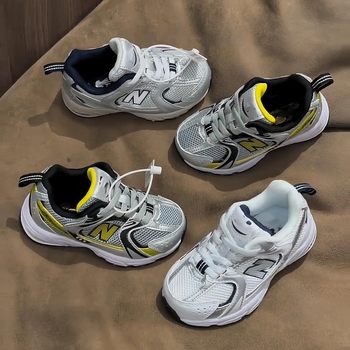 Nb Kidsren's Shoes 530 Kidsren's Sports Running Shoes One-Leg Boys and Girls Baby Size Kidsren's Lace-Free Hiking Shoes