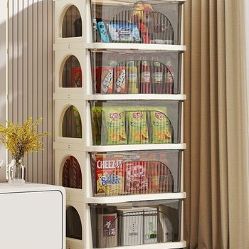 Five-Layer Trolley Storage Rack for Bedroom Sundries Multi-Layer Toy Drawer Cabinet Mobile Dust-Proof Storage Cabinet with Wheels