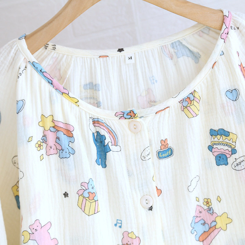 Pure Cotton confinement clothing spring and autumn summer thin postpartum maternity nursing clothing pajamas Maternity Nursing casual home wear