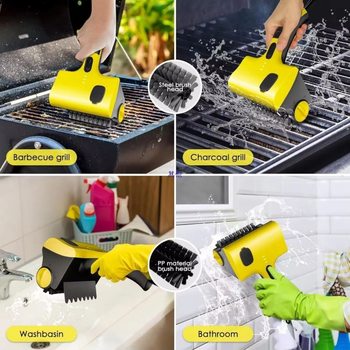Wireless Electric Bbq Brush Picnic Camping Barbecue Grill Wire Brush Bathroom Tile Bathtub Cleaning Brush