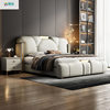 Italian-Style Bed, Light Luxury, Modern Minimalist, Nan Yi Double Bed, Master Bedroom, Internet Celebrity Large Bed, Multifunctional Storage Bed, Soft-Packed Wedding Bed