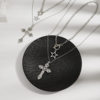 European and American Cross-border Jewelry Gothic Style Hip Hop Necklace Retro Cross Pendant Five-pointed Star Clavicle Chain Necklace for Women