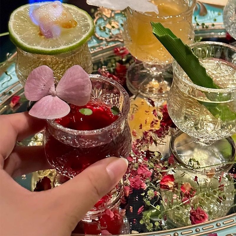 Internet Red Bar Punch in stots Platter Cocktail Cup Drunken suit Special Bartender Small Wine Glass One or Two Cups