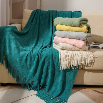 Bohemian Style Sofa Blanket Thin Blanket Summer Knitted Blanket Office Nap Blanket Air Conditioning Blanket