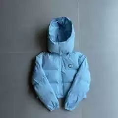 Trendy Brand Retro Trapstar Blue Simple Letter Large Label Cotton-padded Jacket Casual Women's Short Jacket All-match