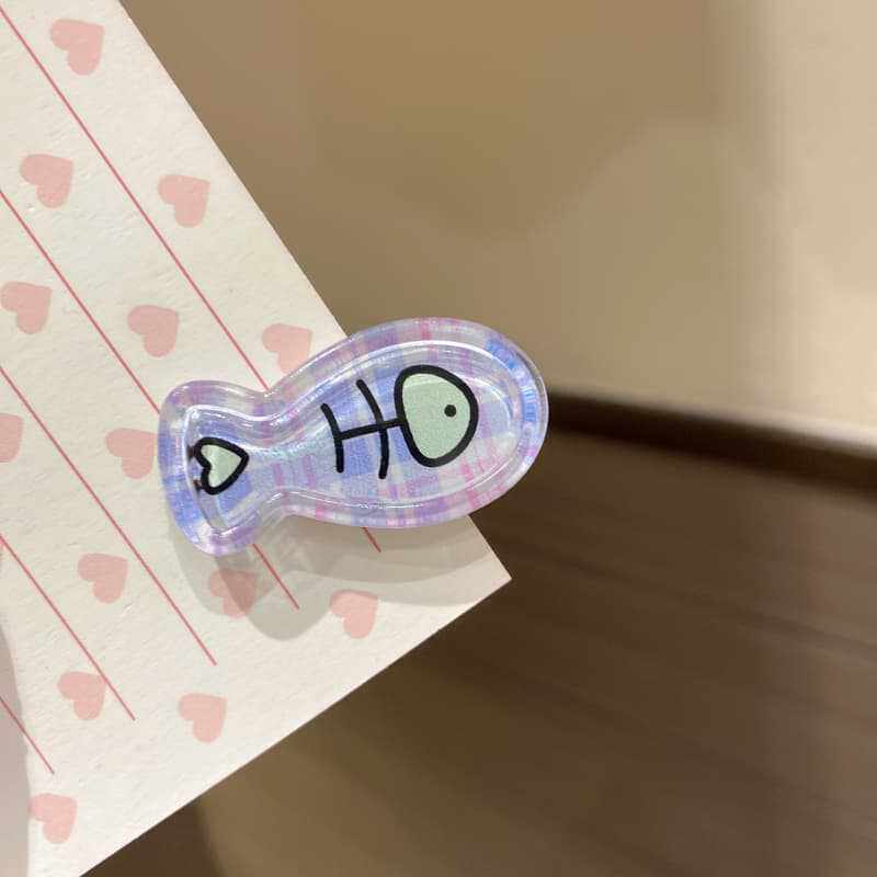 夏季新款冰透多巴胺小鱼发夹甜美高颜值少女风鸭嘴夹发卡发饰批发