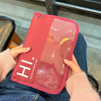 Certificate Storage Passport Hand Account Bag Bill Maternal and Infant Epidemic Prevention Bag Loose-leaf Storage Bag Large Capacity Pencil Case