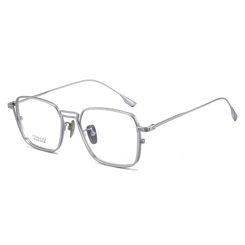 Pure Titanium Glasses Frame Ultra-Light 98468 Japanese Style Style Frame Retro Myopia Glasses Frame Flat Mirror Factory Wholesale