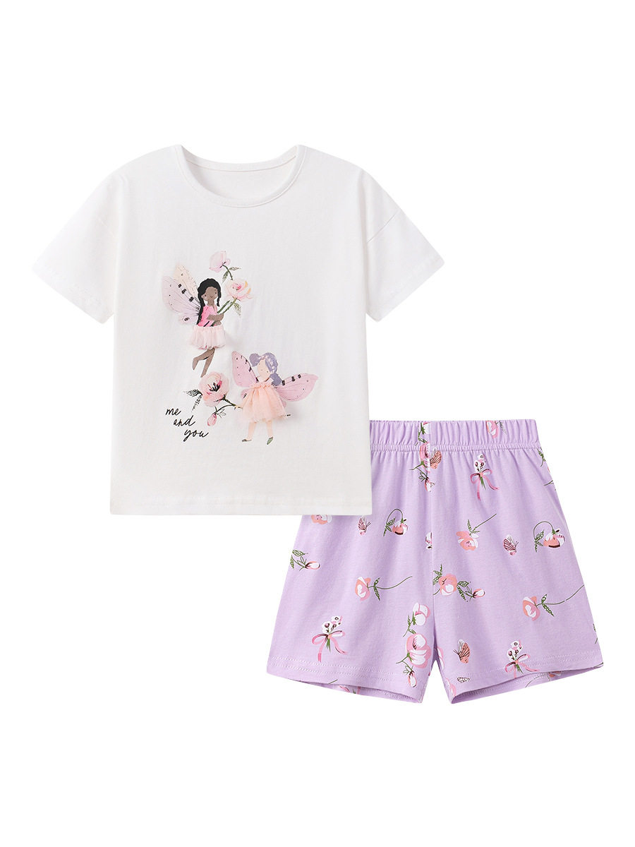 [Style] Girls' Set, Summer Short-sleeve Kids' Outfit, Cute Baby Children's Clothing