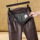 Мужские мотоциклетные брюки Haining leather из первого слоя съемной воловьей кожи и утолщенного бархата, теплые и непромокаемые прямые кожаные брюки mini 0