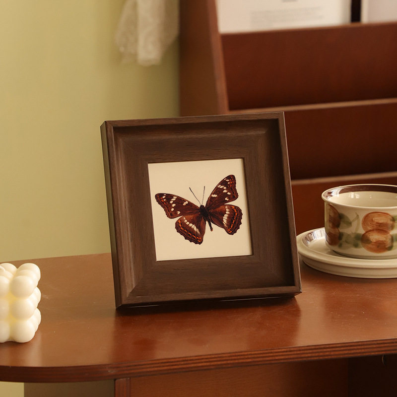 Retro Advanced Sense Air Pineapple Photo Frame Empty Frame Table American Square Decorative Picture Frame Ornaments Desktop Photo Frame