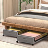 Square bed bottom storage rack under bed clothes shoes quilt sheet book storage box wheeled mobile trolley