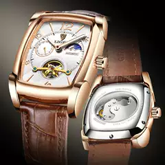 LIGE/LIGE Foreign Trade Special for Men's Manipulator Watch Square Case Tourbillon Watch Multifunctional Waterproof Watch