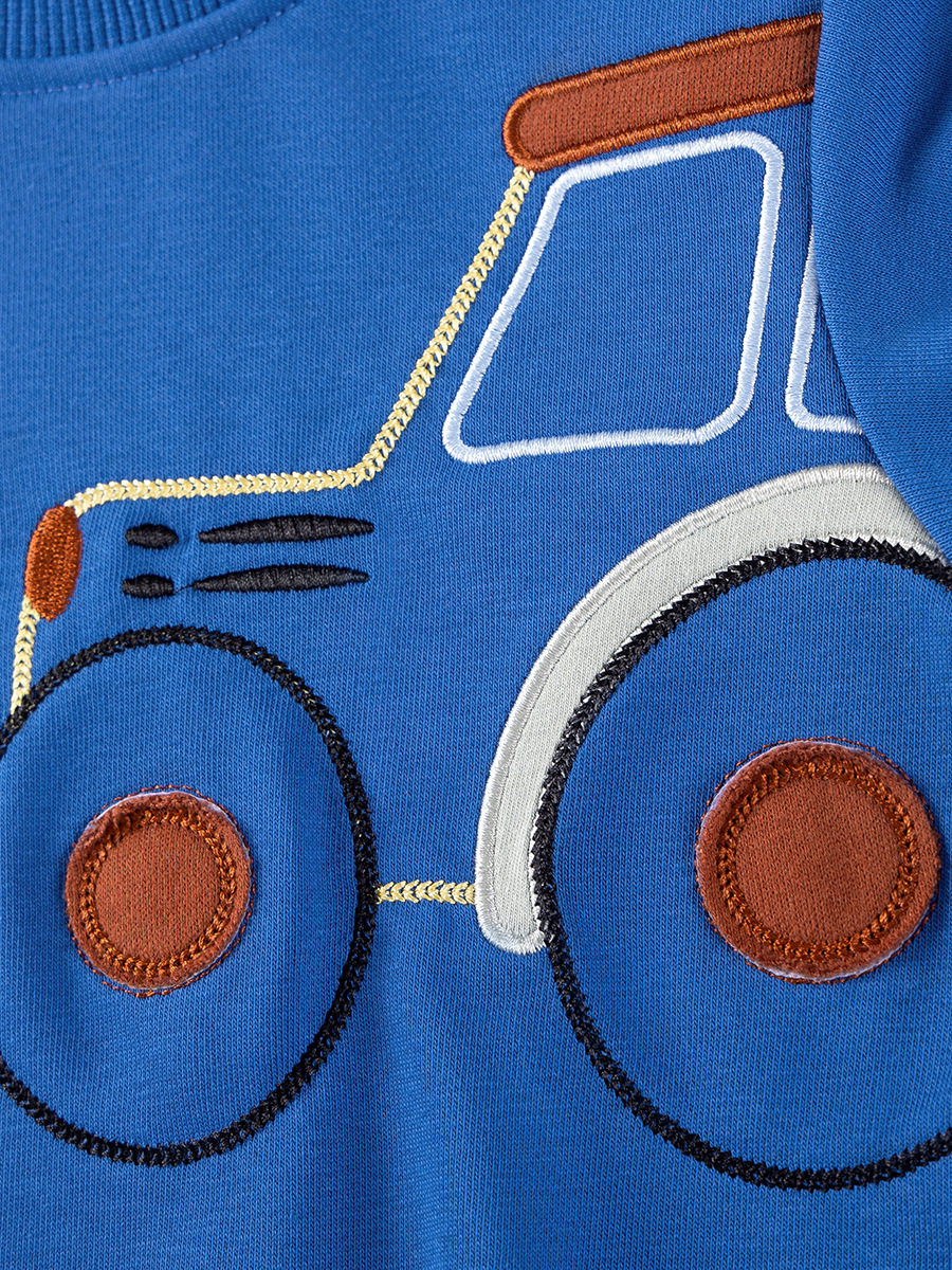 Vente en gros vêtements enfants usine source, ensemble garçon automne, tenue enfant mignonne à applique deux pièces