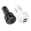 Cross-border e-commerce car charger fast charging head double QC3.0 car charger 36W fast charging car cigarette charger explosions