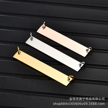 Korean Ins Simple Personality Long Necklace Stainless Steel Hollow Love Necklace Clavicle Chain Blank Necklace