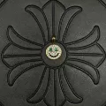 Cx128 gold smiley green diamond (about 15.9*9.9mm)