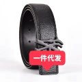 Lychee pattern am black buckle