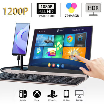 14inch Portable Display 1200P Computer Secondary Screen Expansion Screen Mobile Phone Split Screen Switch/Ps4 Touch Screen
