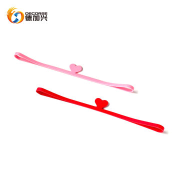 New Heart-Shaped Silicone Straps for Holiday Gifts, Notebooks, Stationery, Paper Boxes, Novel Packaging, Retractable Gift Ties