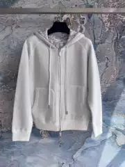 Old Money Style Knitted Cashmere Cardigan Long-Sleeve Hooded Zip-Up Jacket, Lazy Style Reversible Unisex Top