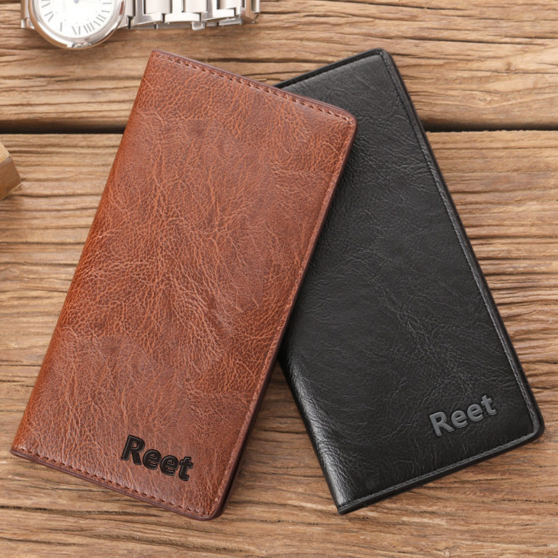 New long wallet men's pu multi-functional large capacity card bag men's business wallet spot wholesale