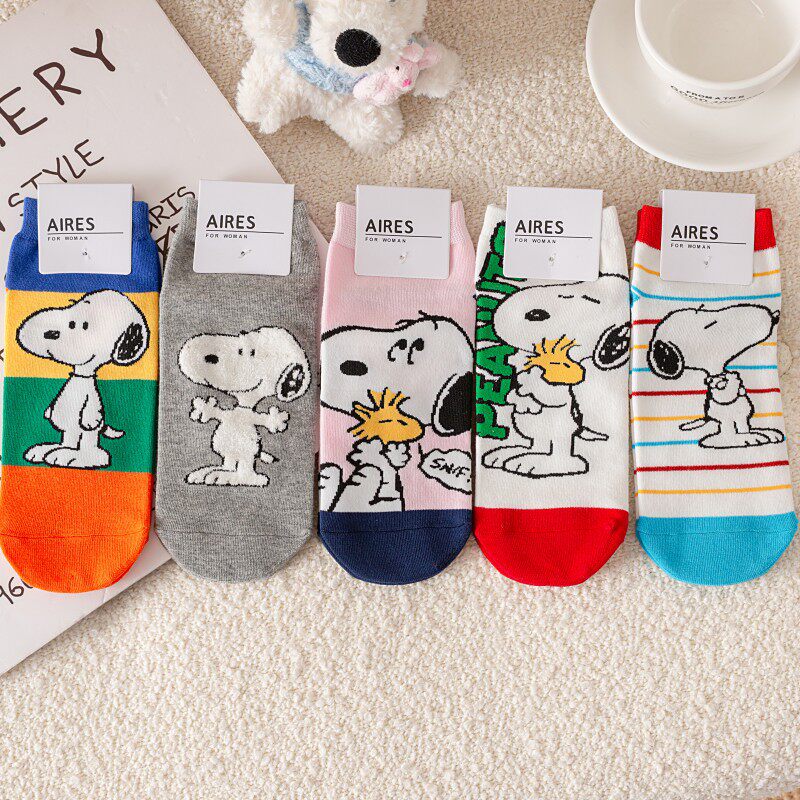 袜子女春秋薄款透气水果袜浅口隐形ins潮可爱日系船袜春夏学生袜