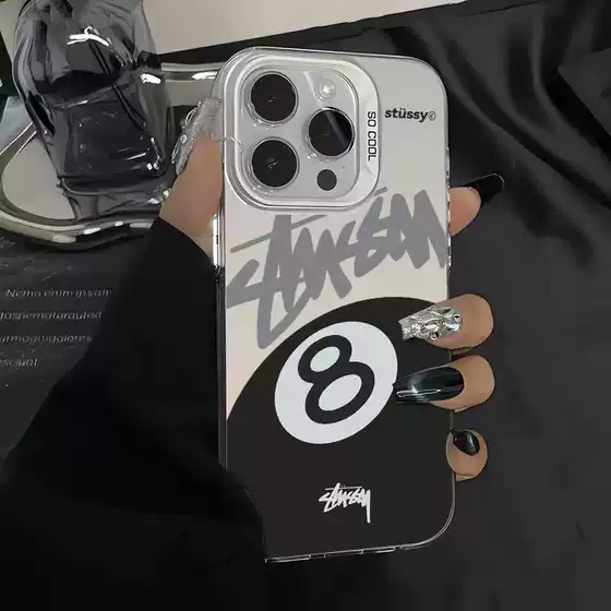 Billiards Black 8 Is Suitable for Apple 16 Pro, Fun 17 Pro Max Phone Case, 15 European and American Style, 14/13 Niche, 12