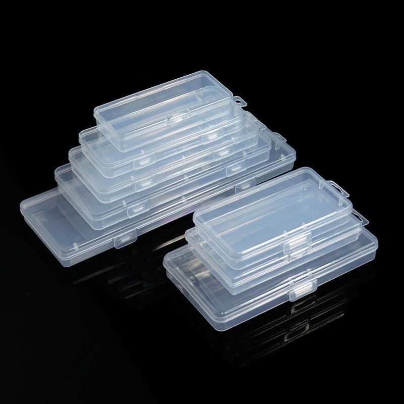 Rectangular Hanging Hole Pp Transparent Plastic Box Glutinous Rice Paper Card Fishing Gear Card Box Hardware Spare Parts Packaging Box