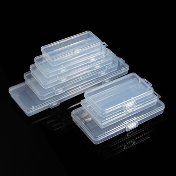 Rectangular Hanging Hole Pp Transparent Plastic Box Glutinous Rice Paper Card Fishing Gear Card Box Hardware Spare Parts Packaging Box