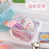 Macaron Colored Desktop Stationery Storage Box Cute Mini Student Dormitory Sundries Storage Basket Portable Storage Basket