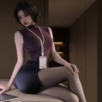 Slim-Fitting Sexy Intimates, Pure Lust Secretary Hip Skirt, Stewardess Uniform, Passionate Nightclub No-Take-Off Suit, Qqny Abstinence System