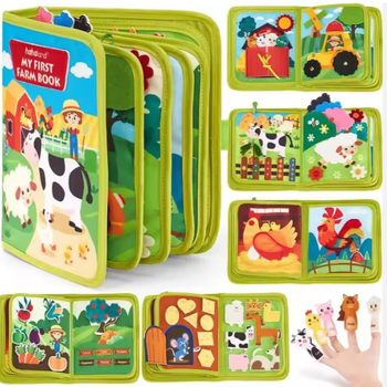 In-Stock Baby and Children's Farm Animal Early Education Learning Board, Fruit Tree Story Book, Felt Busy Board Wholesale