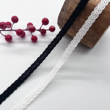 1.2cm Wide Small Cotton Lace Trim DIY Accessory for Skirt Edges, Home Decoration, Embroidery Clothing, Wholesale Cotton Lace