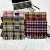 Australian Wool British All-match Plaid Scarf Women's Winter Men's Couple's Cashmere Warm Double-sided Scarf